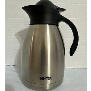 Thermos 1.0L 34oz Stainless Steel Vacuum Insulated Coffee Carafe Black Lid Serve